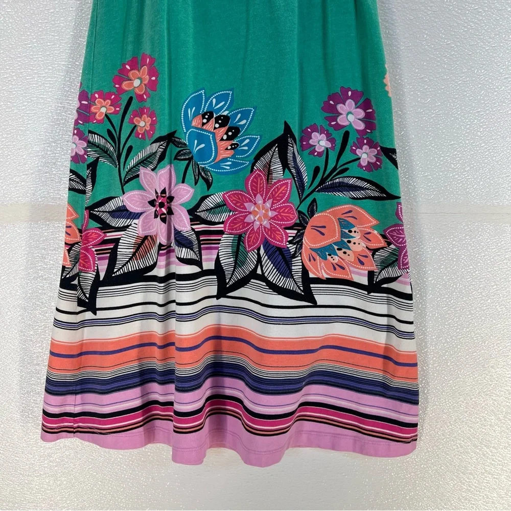 Gymboree Girls Dress Size‎ 6 – Floral Print Striped Sundress Sleeveless Summer